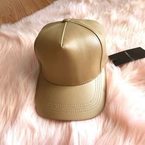 Jluxlabel Faux Leather Baseball Cap.